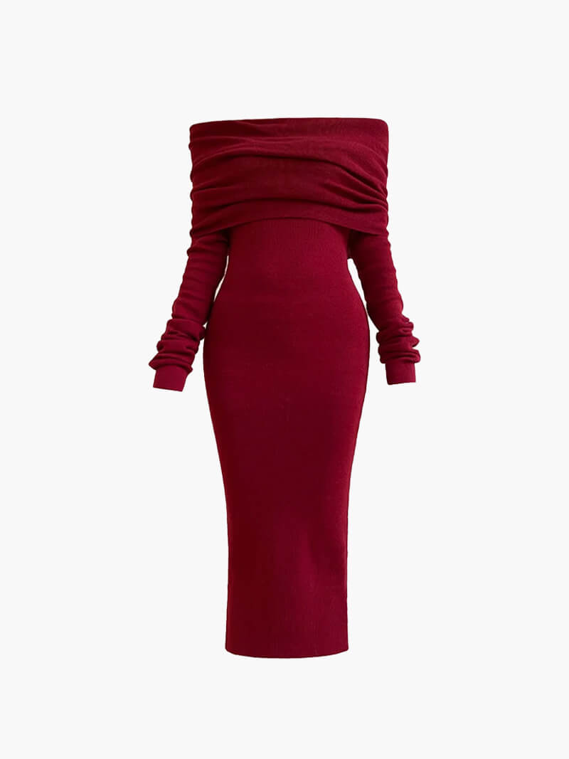 Robe longue en maille Calista