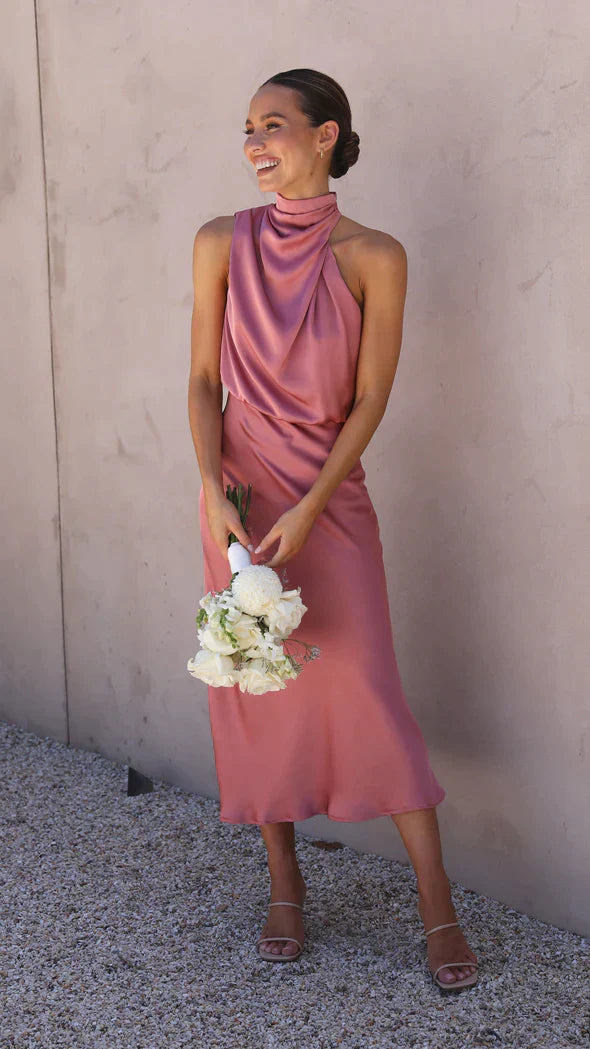 Stylish satin dress Irina