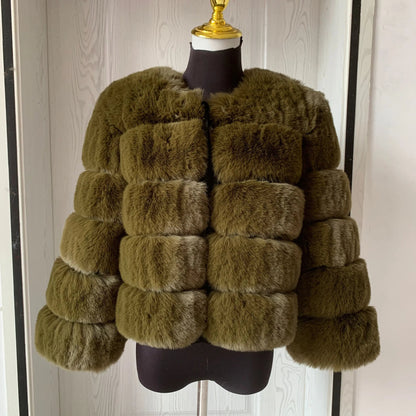 Fashionable Fur Winter Jacket for Women Sari