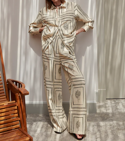 Exclusive linen set with special pattern – Sophie