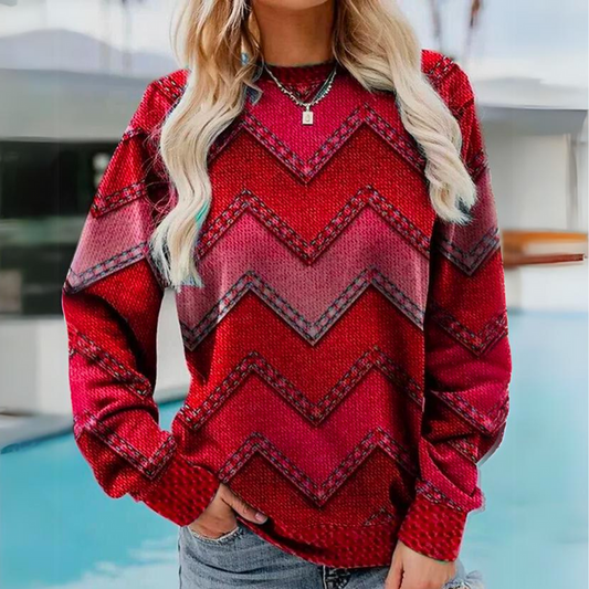 Colorful Vintage Knitted Sweater Olive