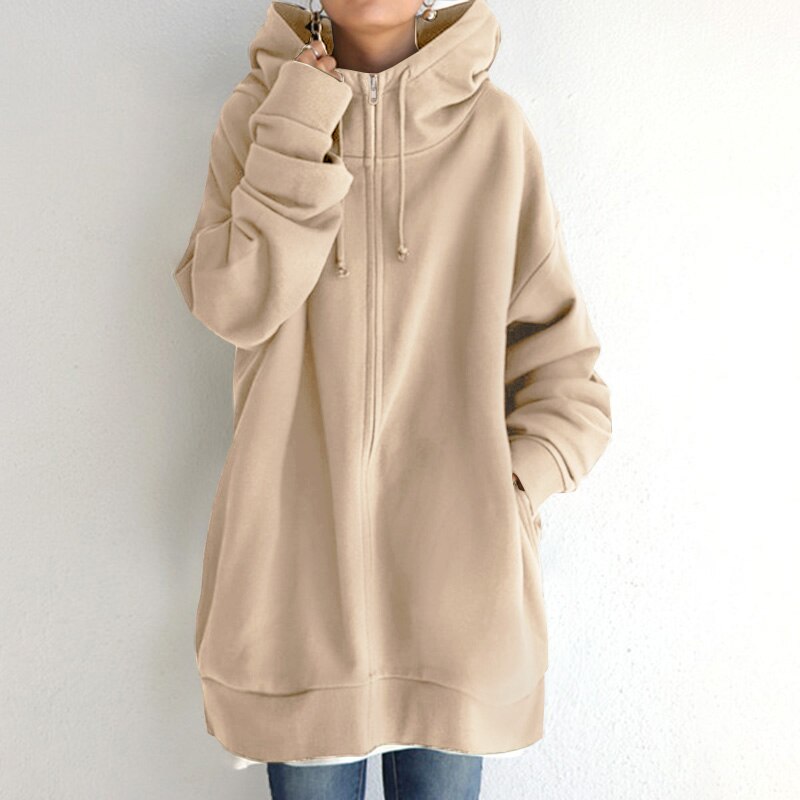 Kuscheliger Oversize Winterpullover Hoodie - Cassandra