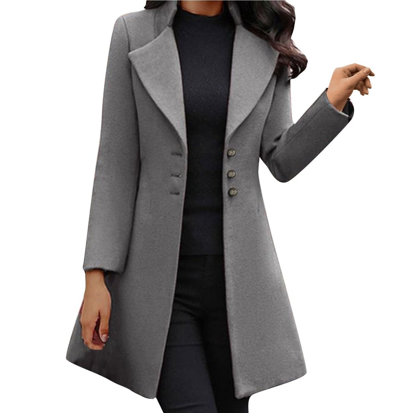 Italian wool coat with long sleeves Marike