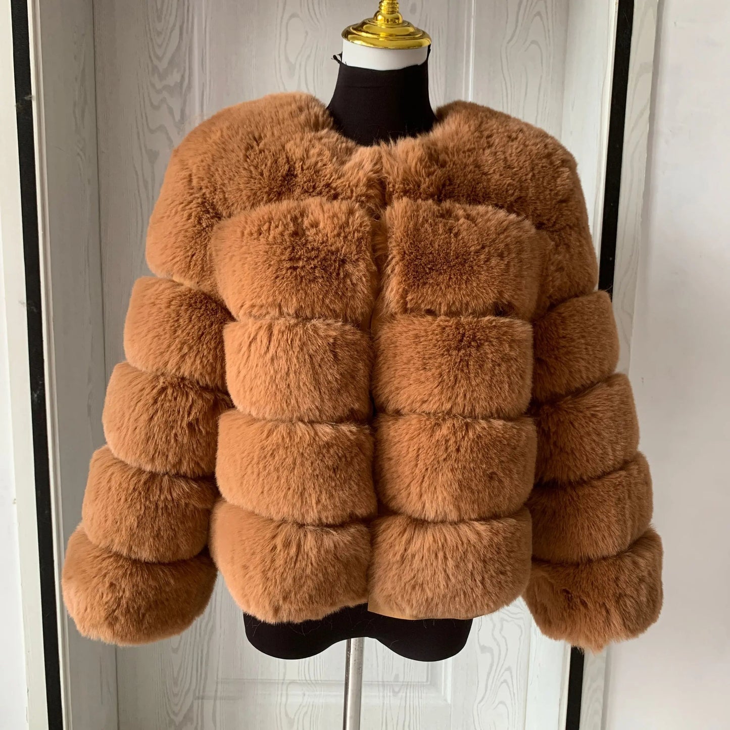 Fashionable Fur Winter Jacket for Women Sari