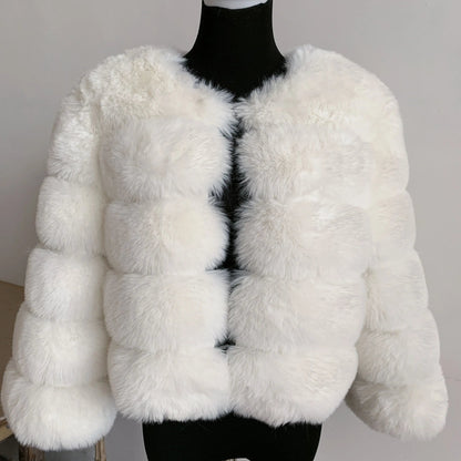 Fashionable Fur Winter Jacket for Women Sari