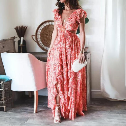 Stylish maxi dress with slit Coralie