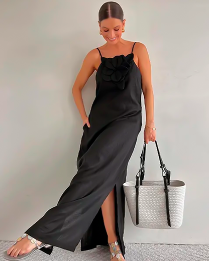 Damen-Leinen-Midikleid - Anna