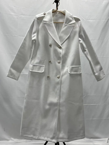 Long women's coat made of wool blend Aldea