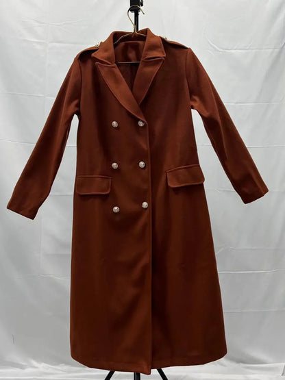 Long women's coat made of wool blend Aldea