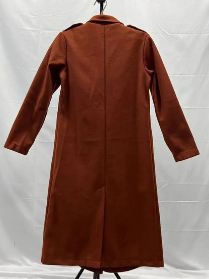 Long women's coat made of wool blend Aldea