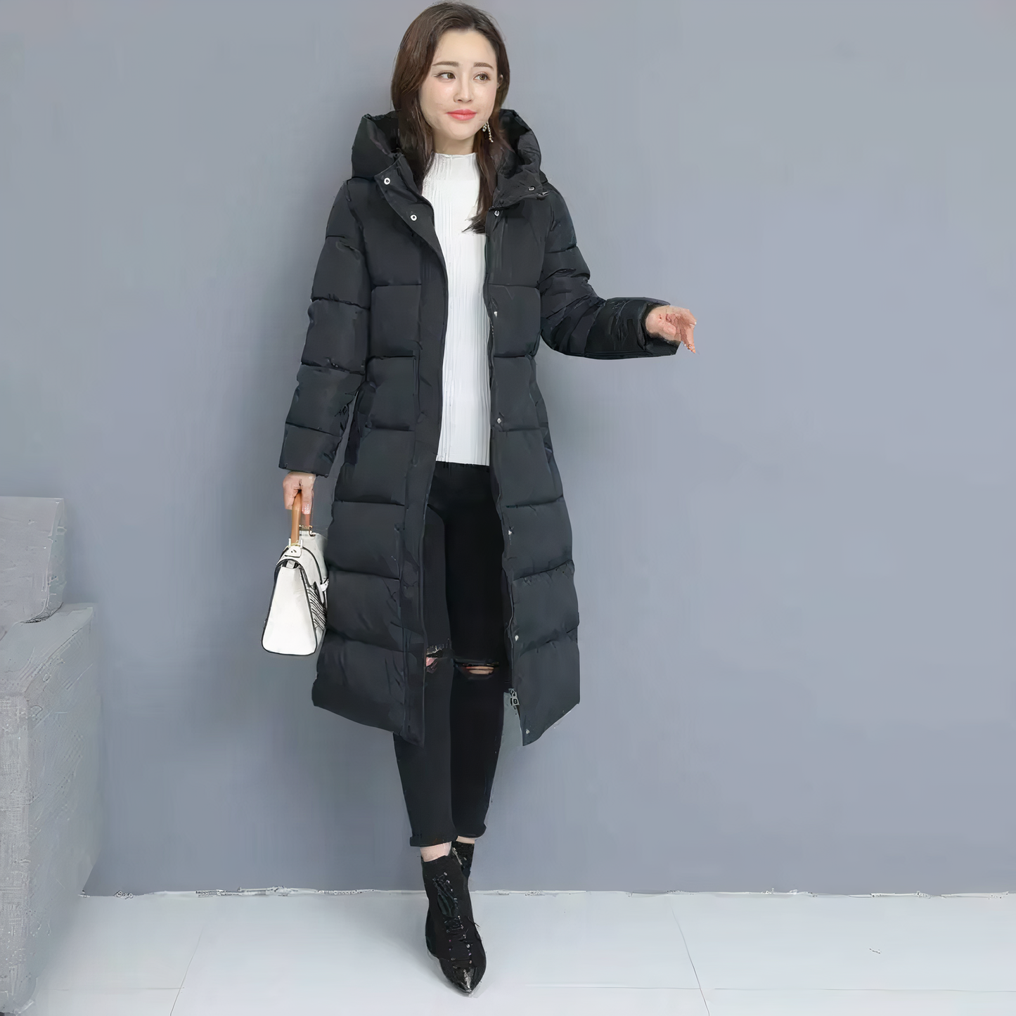 Long winter down jacket for women Aniya