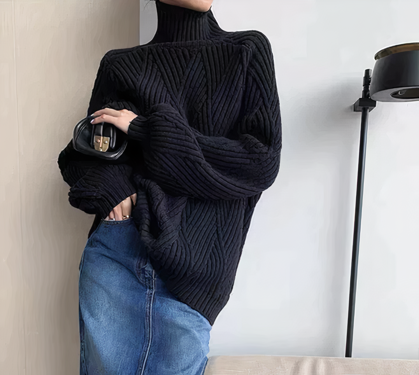 Stylish turtleneck sweater - Aria