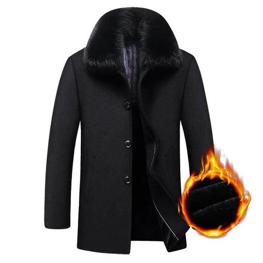 Manteau d'hiver avec col en fourrure Rovic