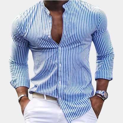 Chemise homme manches longues à rayures Erol