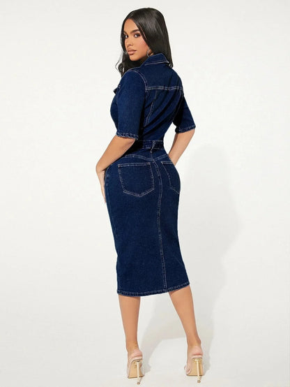 Stilvolles Denim Kleid Carena