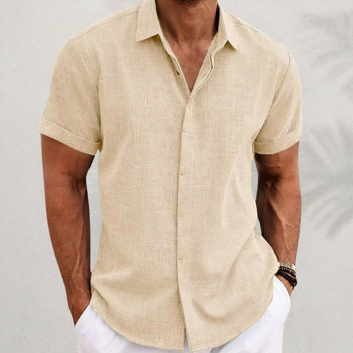 Retro linen shirt for men Davian