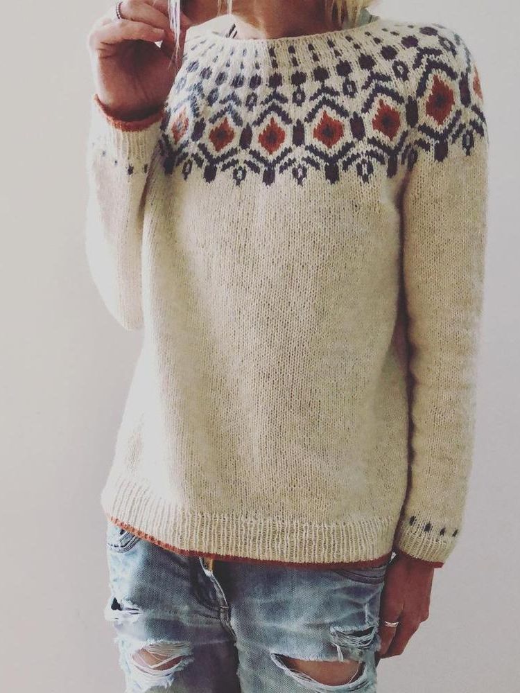 Retro knitted sweater Eliora