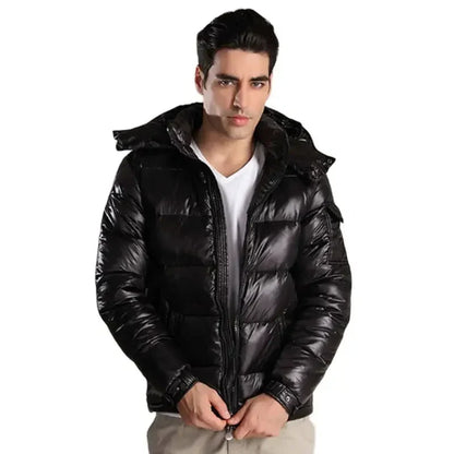 Veste d'hiver élégante pour homme avec capuche amovible Ervin.