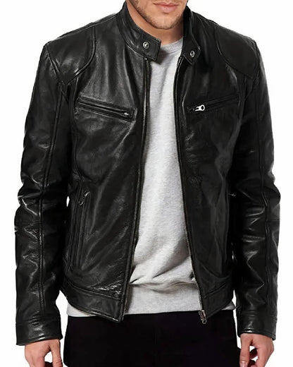 Motorcycle leather jacket for men Erwan