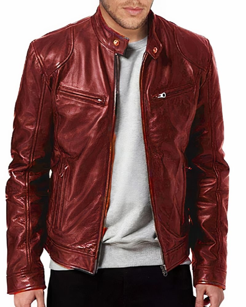 Motorcycle leather jacket for men Erwan