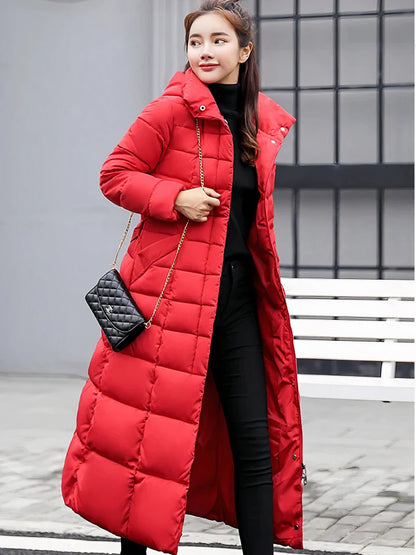 Long cozy winter coat for women Estella