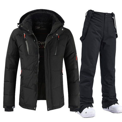 Wind and waterproof ski jackets for men in the set Isaak