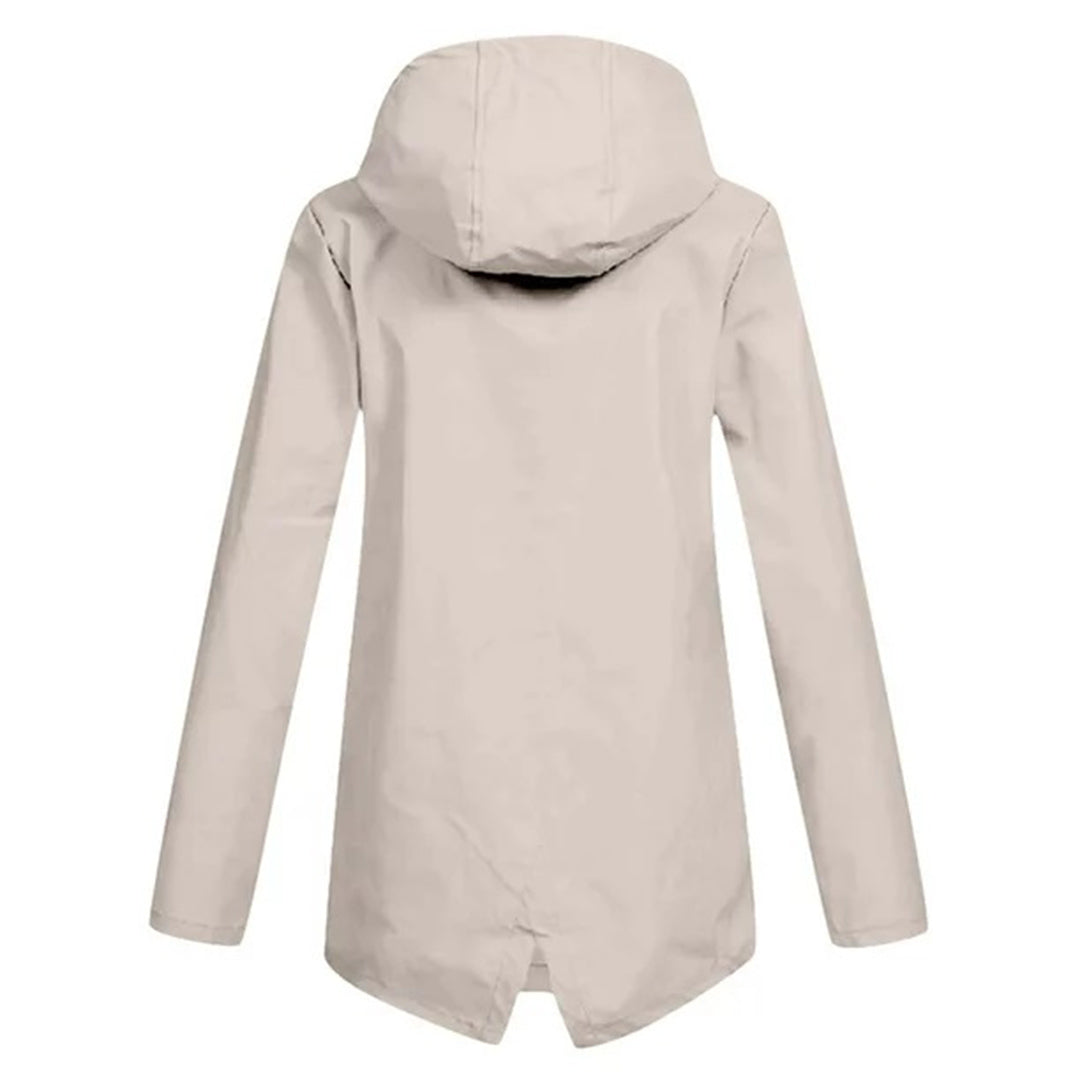 Long raincoat with hood for women Romy