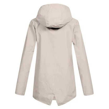 Long raincoat with hood for women Romy