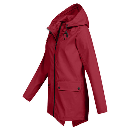 Long stylish rain jacket for women Isa