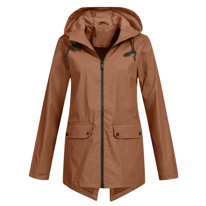 Long stylish rain jacket for women Isa