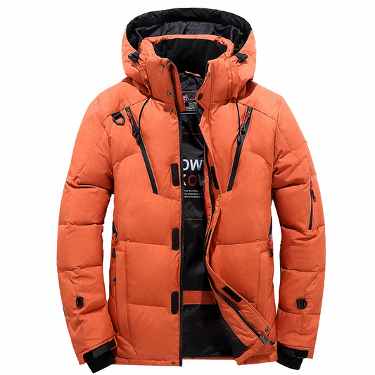 Premium Winterjacke für Herren mit Abnehmbarer Kapuze Goose