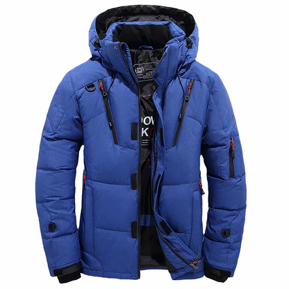 Premium Winterjacke für Herren mit Abnehmbarer Kapuze Goose