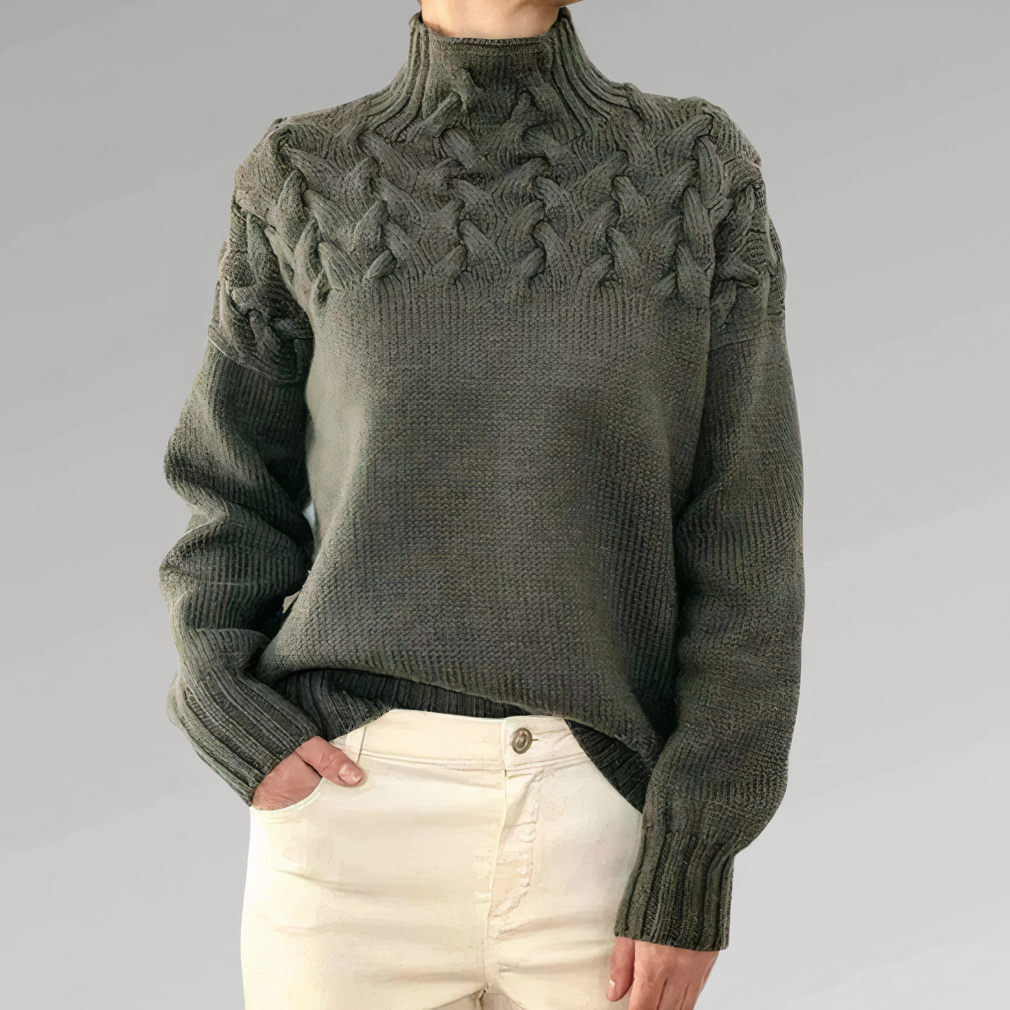 Zopfmuster Strickpullover Chloe