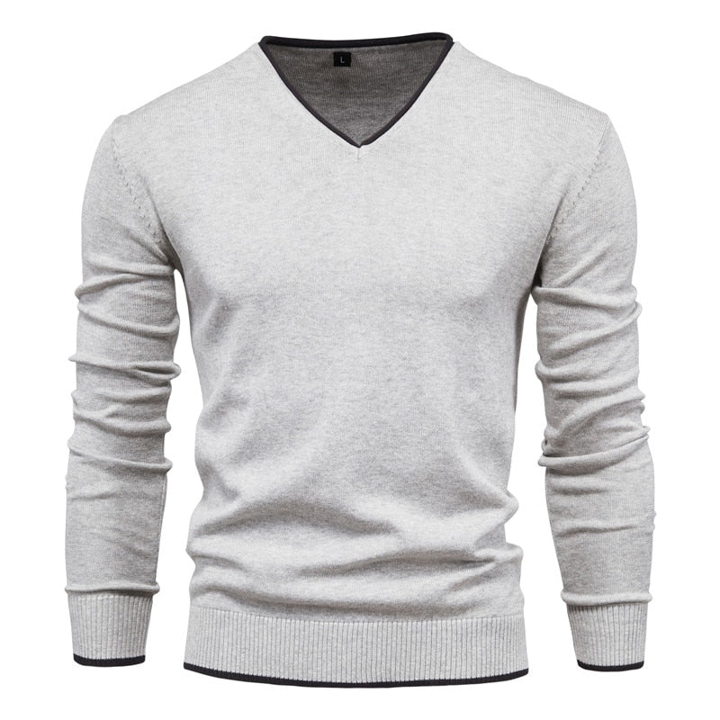 Slim Fit Pullover mit V Ausschnitt für Herren Toph