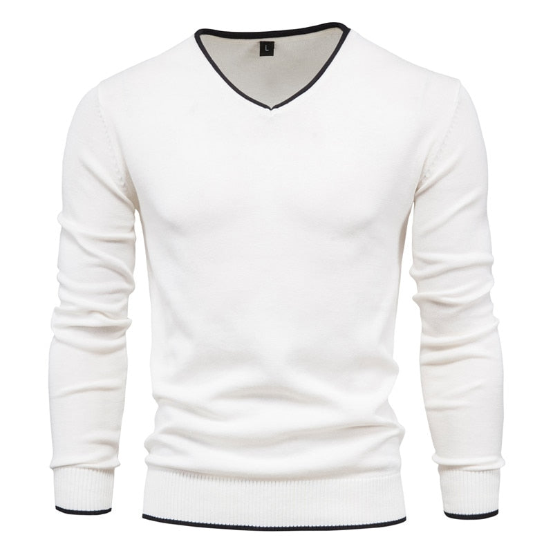 Slim Fit Pullover mit V Ausschnitt für Herren Toph