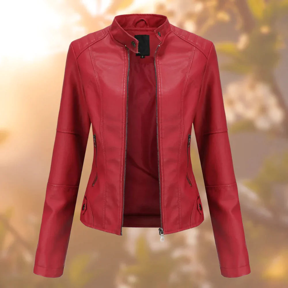 Classic leather jacket for women Halle