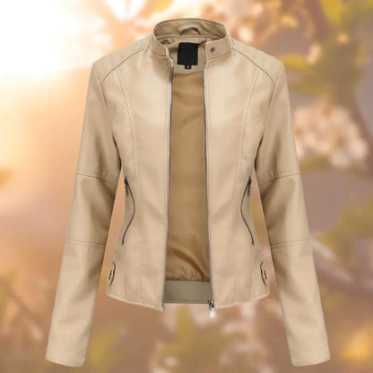 Classic leather jacket for women Halle