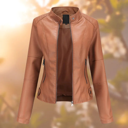 Classic leather jacket for women Halle