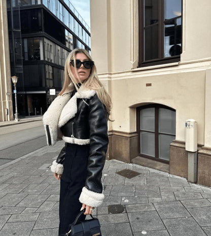 Stylische Lederjacke für Frauen Linda