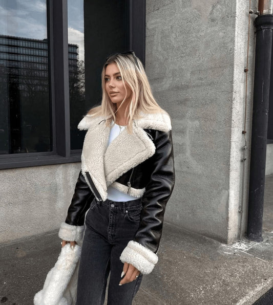 Stylische Lederjacke für Frauen Linda