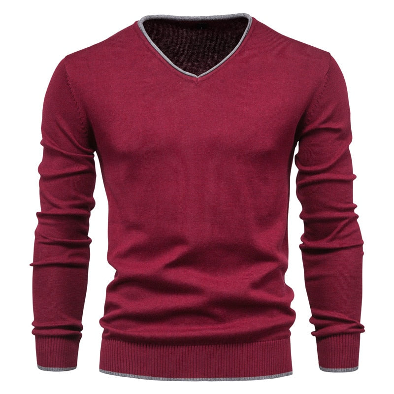 Slim Fit Pullover mit V Ausschnitt für Herren Toph