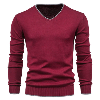 Slim Fit Pullover mit V Ausschnitt für Herren Toph