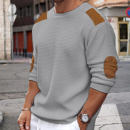 Pull tricoté patchwork pour homme Ian