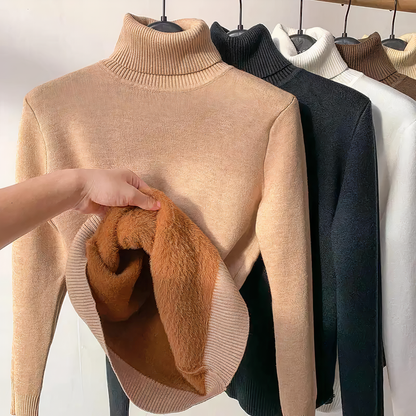 Turtleneck sweater with velvet lining Isabella