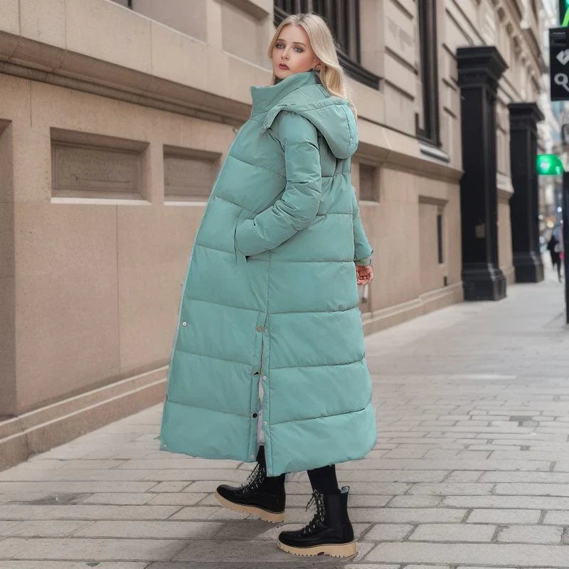 Long winter jacket with casual cut Jordis