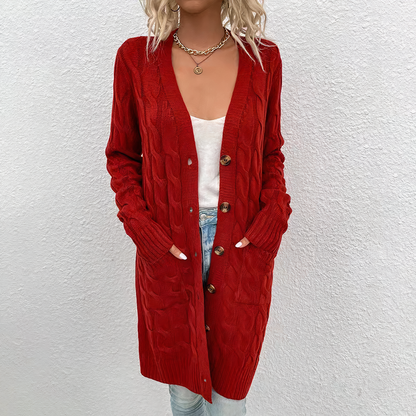 Journee calf-length cardigan 