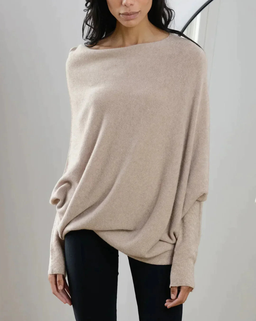 Asymmetrisch drapierter Pullover Karen