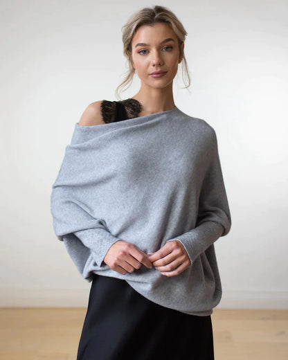 Asymmetrisch drapierter Pullover Karen