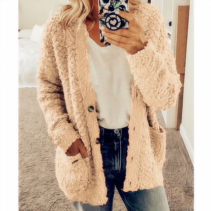 Cozy Plush Knitted Cardigan Karolina