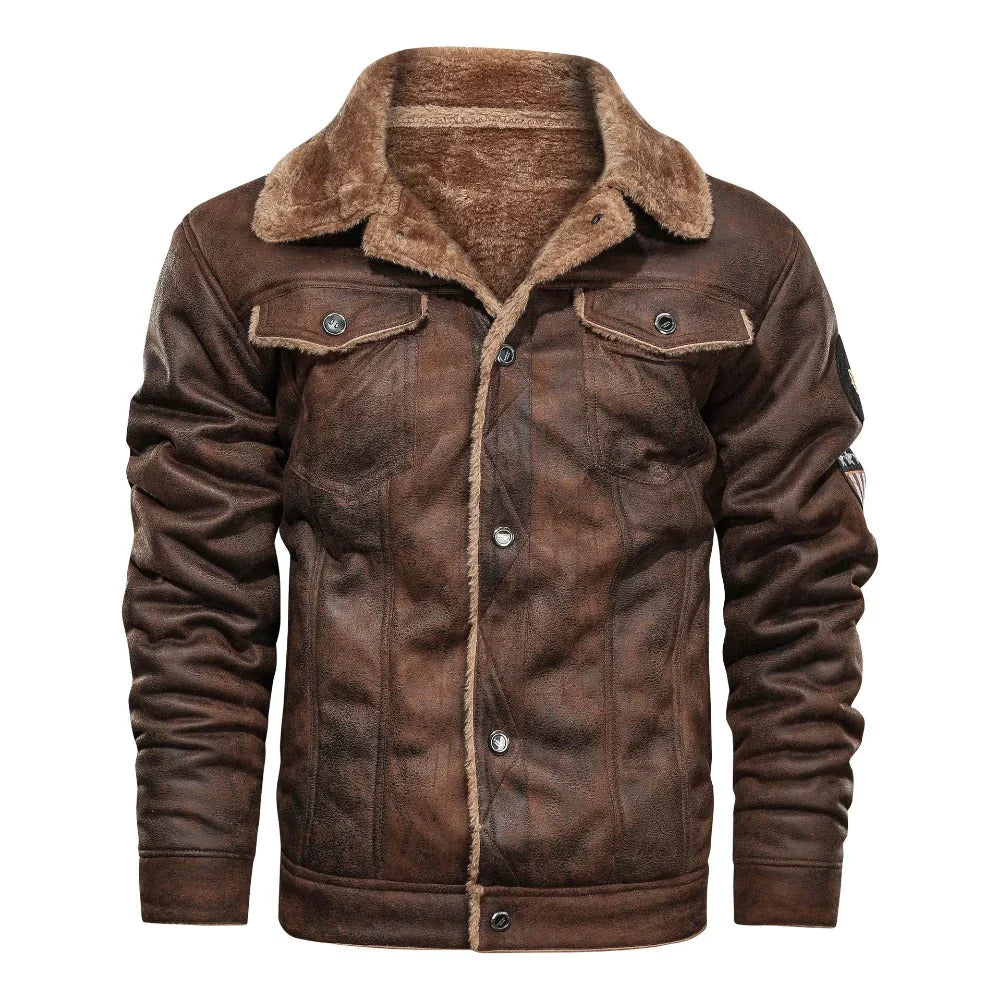 Veste en cuir avec doublure polaire Killian